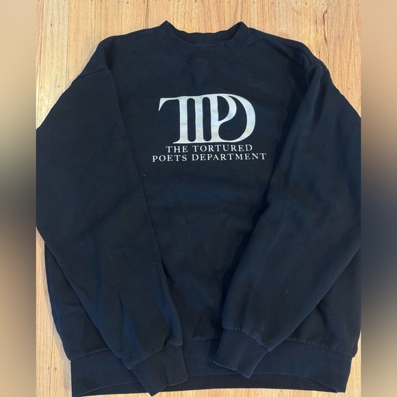 Taylor Swift TTPD crewneck sweatshirt worn twice excellent - Picture 1 of 5